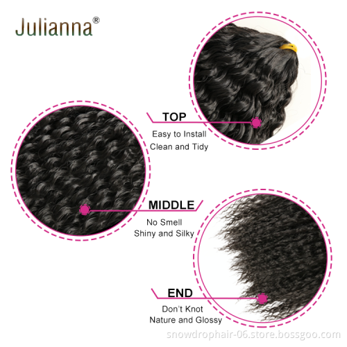 Julianna Free Sample 20Inch Brazilian Curly Crochet Twist Bulk Brazilian Braiding Hair Synthetic Attachment For Black Women